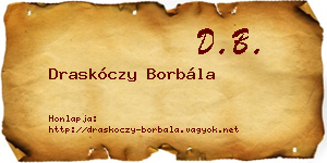 Draskóczy Borbála névjegykártya